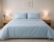 Постельное белье LARA сатин-страйп LUX light blue d13209р полуторный