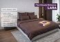 Постільна білизна LARA сатин LUX однотонна євро з простирадлом на резинці 160х200х25 d13260e160 BROWN 4 наволочки у комплекті(копия)