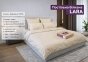 Постельное белье LARA сатин LUX однотонное евро с простынью на резинке 180х200х25 d13259e180 BEIGE 4 наволочки в комплекте