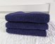 Набор турецких махровых однотонных полотенец Zeron 3 штуки 70х140 Dark Blue плотность 450 г/м2