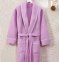 Халат вафельний з кантом ZERON EXCLUSIVE pike bornoz Lila L