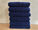 Набір турецьких махрових однотонних рушників Zeron 6 штук 70х140 Dark Blue щільність 500 г/м2